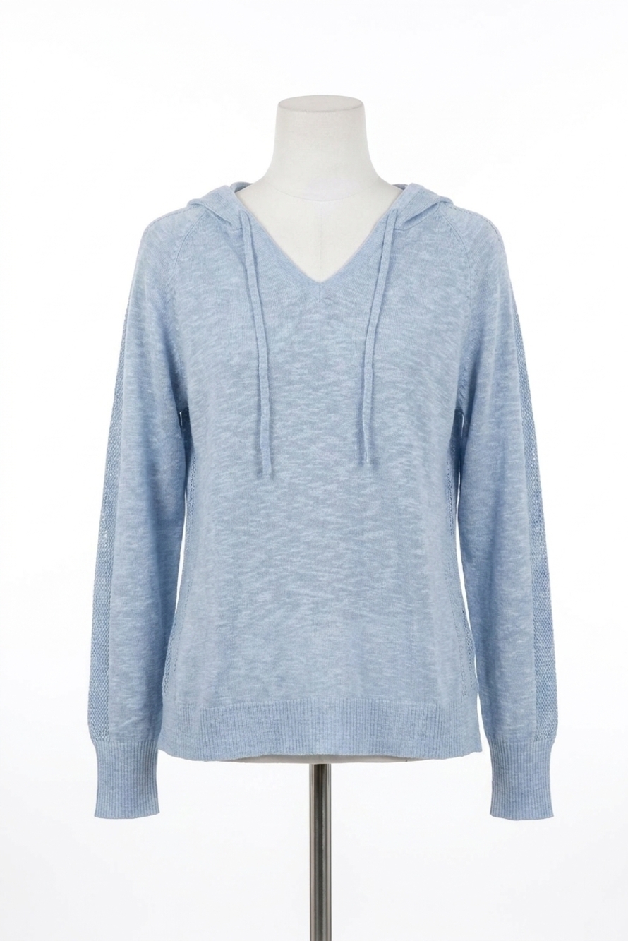 NEW ELLIOTT LAUREN boardwalk hoodie with mesh details in sky